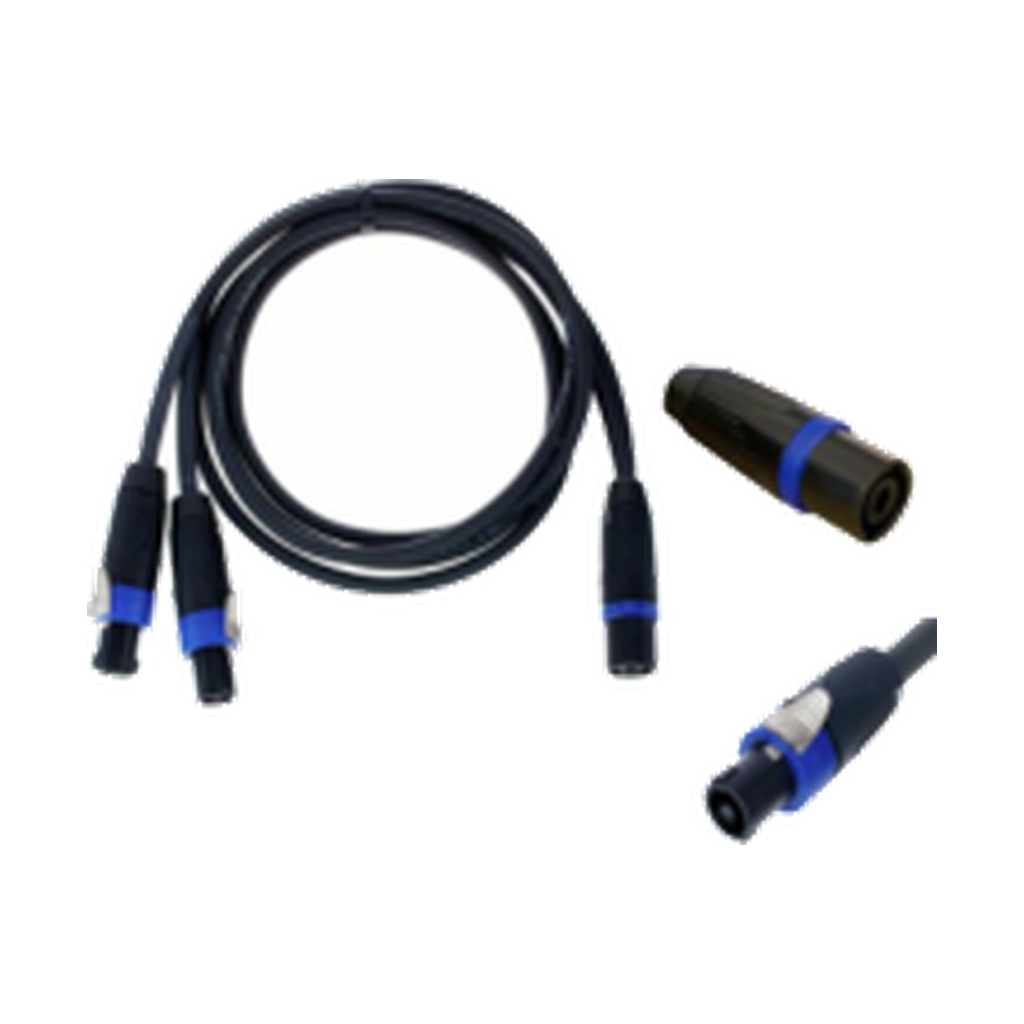 VMCABLE VM-NLT225-1.5 FSC, 1.5 m two-way speaker split cable using 2 x 2.5 mm² conductor arrangement; actual manufacturer catalogue photograph on a transparent background