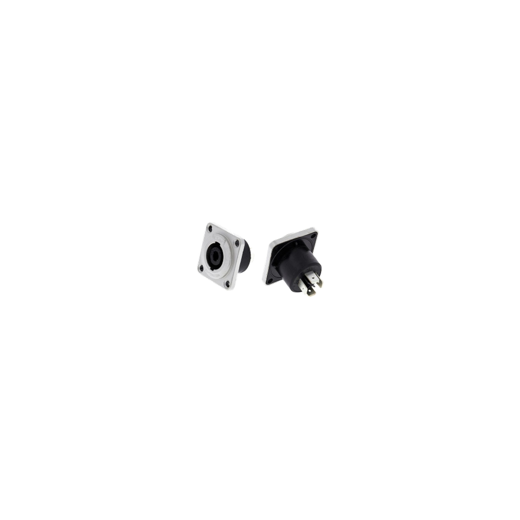 VMCABLE VM-NLT4 MPXX 4-pole chassis socket, isolated genuine April 2026 catalogue photograph on a transparent background