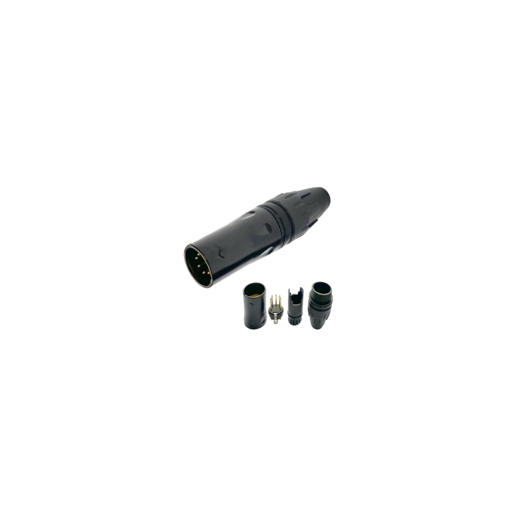 VMCABLE VM-PRATT5MXX-B 5-pole male XLR cable connector, supplier catalogue photo with transparent background