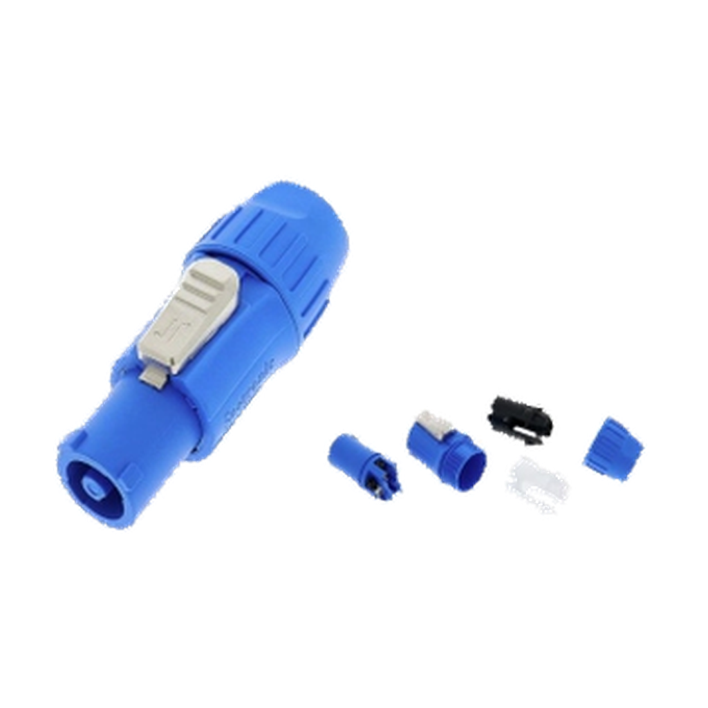 VMCABLE VM-SAC3FCA 20 a lockable power cable connector, authentic catalogue photograph isolated on a transparent background