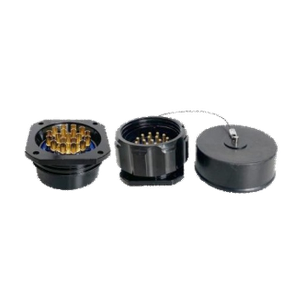 VMCABLE VM-SOCA19-MP 19-pole male socapex-compatible panel connector, authentic catalog product photo isolated on a transparent background
