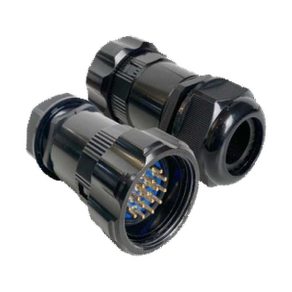 VMCABLE VM-SOCA19-MV 19-pole male socapex-compatible cable connector, authentic catalog product photo isolated on a transparent background
